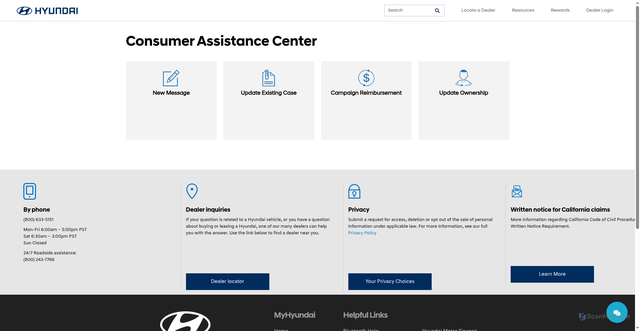 Security scan screenshot of https://owners.hyundaiusa.com/us/en/contact-us