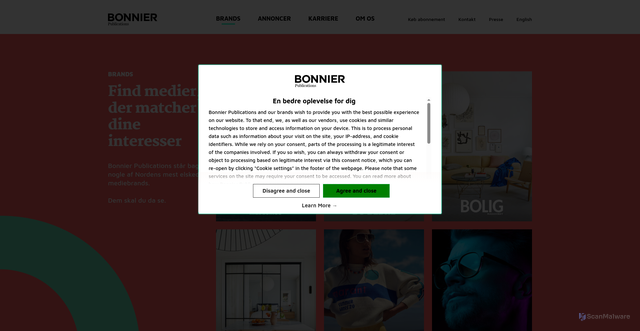Security scan screenshot of https://bonnierpublications.com/brands/