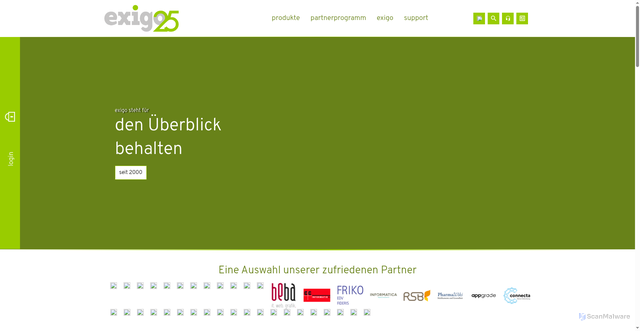 Security scan screenshot of https://exigo.ch