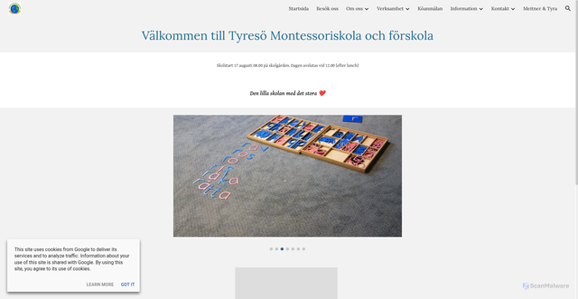 Security scan screenshot of https://tmsv.se