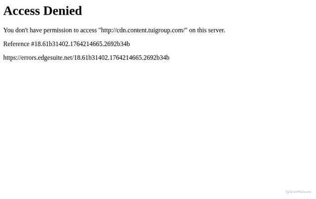 Security scan screenshot of https://cdn.content.tuigroup.com/