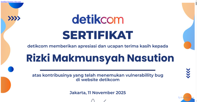 Security scan screenshot of https://sertifikatku-5mtjm68ka9.edgeone.app/
