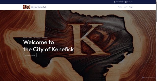 Security scan screenshot of https://cityofkenefick.gov/