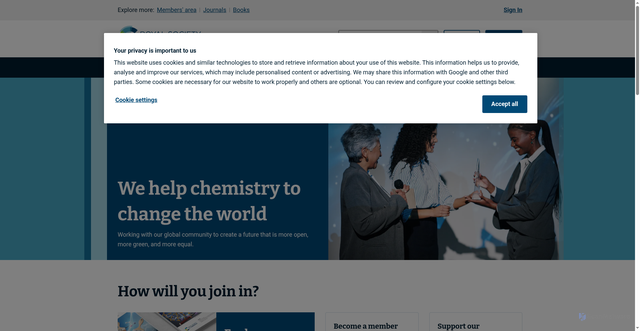 Security scan screenshot of https://www.rsc.org