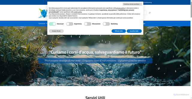 Security scan screenshot of https://cbtoscananord.it/