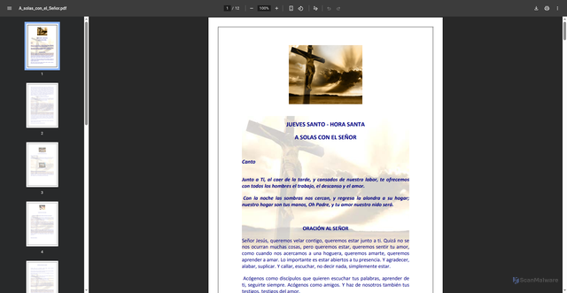 Security scan screenshot of https://www.parroquiadenavalperal.com/pdf/A_solas_con_el_Se%C3%B1or.pdf