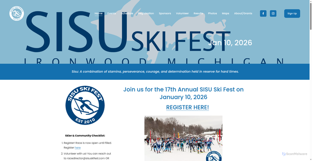 Security scan screenshot of https://www.sisuskifest.com/