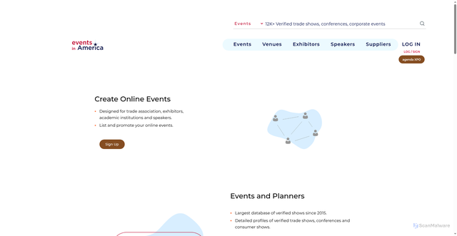Security scan screenshot of https://www.eventsinamerica.com