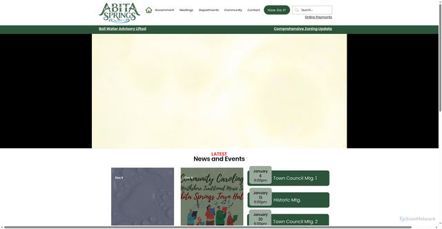 Security scan screenshot of https://www.townofabitasprings.com/