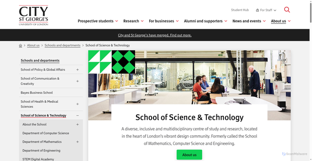 Security scan screenshot of https://smcse.city.ac.uk