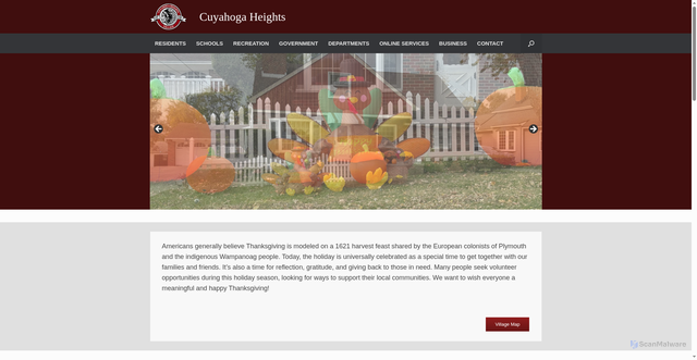 Security scan screenshot of https://www.cuyahogaheights.gov/