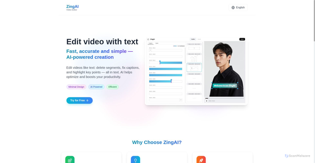 Security scan screenshot of https://zingai-805z3qyedm.edgeone.app/