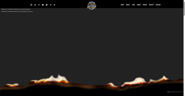 Security scan screenshot of https://officialtyleranthony.com/