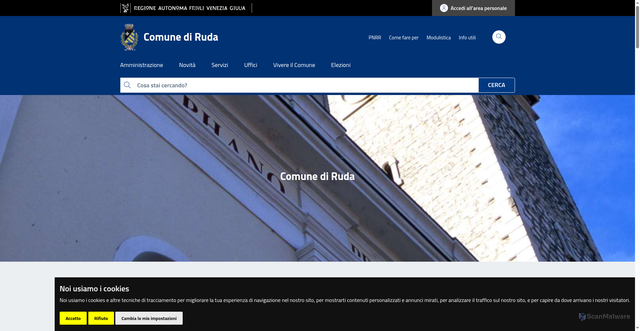 Security scan screenshot of https://www.comunediruda.it/