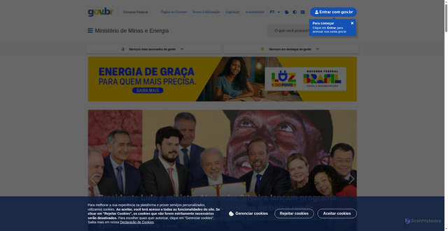 Security scan screenshot of https://www.mme.gov.br/