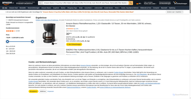 Security scan screenshot of https://href.li/?https://homepicksguide.com/go.html?url=https%3A%2F%2Fwww.amazon.com%2FAmazon-Basics-Coffee-Reusable-Shutoff%2Fdp%2FB0D9QFRJMX%3Fcrid%3D3EKC5ZIO8JJI7%26dib%3DeyJ2IjoiMSJ9.gPIxkqfReRPKElHXiapv3sgU0W3Wne5WzFPkFs_2FniQCVC5KBlvXOJKRrkO1Fmva2tfAAXdFyJ1d3Yr2fIbQPEeLY6j6Bx3CDaB7E0rOR6SPIct-sHV6xBKIpWVvoXFB6Z6jS1uKxfy0GgGlOkyC55M5SfiVzhPs5GX4AxGlysrLWaHf5vQMvpFwfAcGiPLMjakUghsV1kvPSY-zsgXk8K6hMfuwL0kG1O0QxhDB5MXb6iPe4FFocQ4PEK-O40KkuZ6atuFF3EkLHmiWM2hBl1t3y1cmKTYqQersqXaESE.ZZnMdK5f13AcdepwJJEsRoa-5-m_DEgk615dmsMv6dA%26dib_tag%3Dse%26keywords%3Dcoffee%252Bmaker%26qid%3D1776568202%26sprefix%3Dcoffe%252Bma%252Caps%252C391%26sr%3D8-2%26th%3D1%26linkCode%3Dll2%26tag%3Dhomepicksgu07-20%26linkId%3D45da3494b5e91379f96db0d47a59363d%26language%3Den_US%26ref_%3Das_li_ss_tl