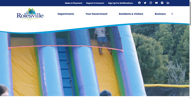 Security scan screenshot of https://www.rolesvillenc.gov/