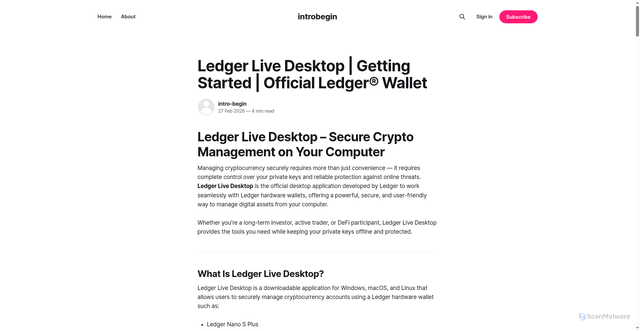 Security scan screenshot of https://intro-begins.ghost.io/desktop-en/