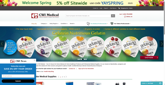 Security scan screenshot of https://cwimedical.com