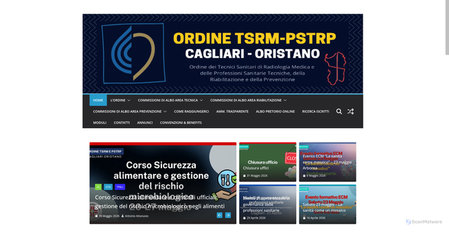 Security scan screenshot of http://www.tsrmcagliarioristano.it/