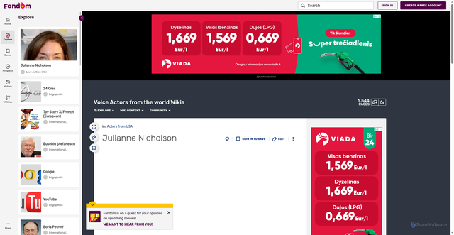 Security scan screenshot of https://voice-actors-from-the-world.fandom.com/wiki/Julianne_Nicholson
