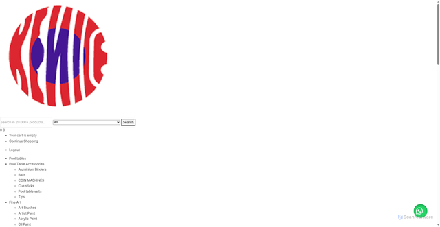 Security scan screenshot of http://keniceonlinestore.com/product-category/pool-table-accesories/pool-table-velts/