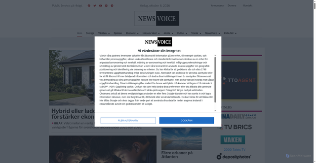Security scan screenshot of https://freepress.se