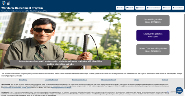 Security scan screenshot of https://www.wrp.gov/wrp
