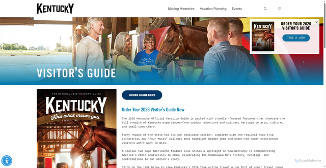 Security scan screenshot of https://www.kentuckytourism.com/explore/louisville-zoo-6068