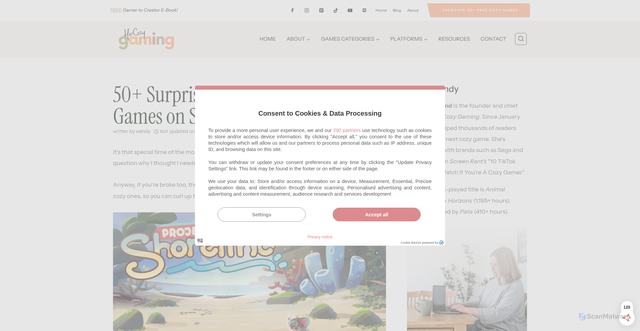 Security scan screenshot of https://hercozygaming.com/free-games-on-steam/