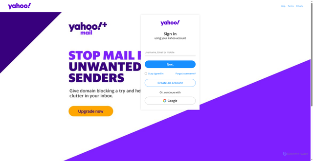 Security scan screenshot of https://yahoouserr.github.io/Yahoo/