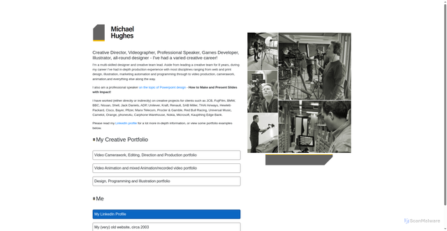 Security scan screenshot of https://mfhughes.com