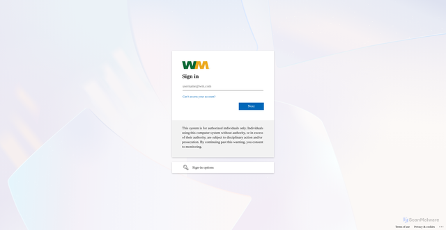 Security scan screenshot of https://wmgmt.sharepoint.com