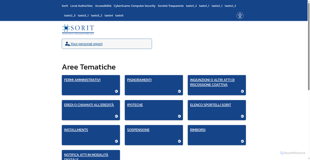 Security scan screenshot of https://www.sorit.it