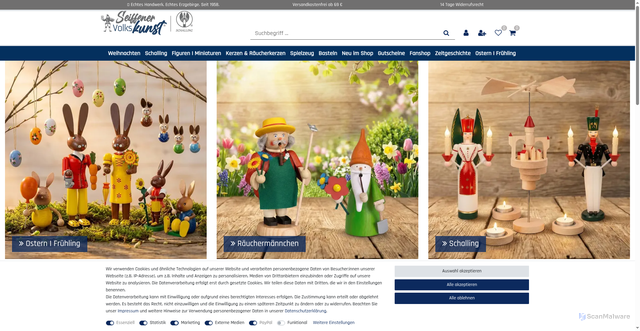 Security scan screenshot of https://original-seiffener-volkskunst.de