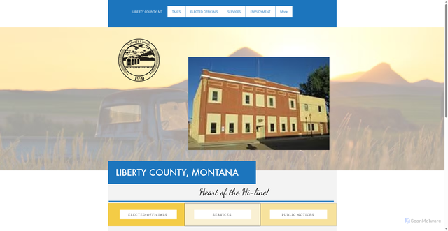 Security scan screenshot of https://www.libertycountymt.gov/