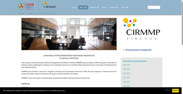 Security scan screenshot of https://www.cerm.unifi.it/about-us/cirmmp
