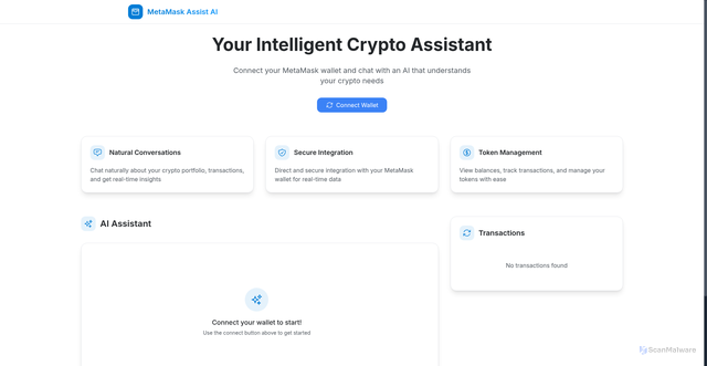 Security scan screenshot of http://www.metamask-ai-agent.vercel.app/