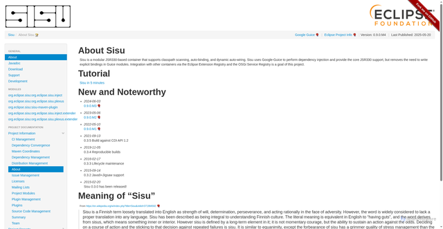 Security scan screenshot of https://eclipse.dev/sisu/