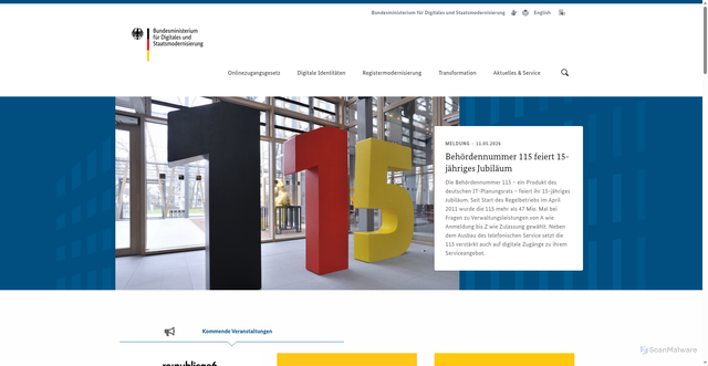 Security scan screenshot of http://www.cio.bund.de