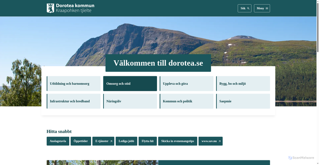 Security scan screenshot of http://www.dorotea.se