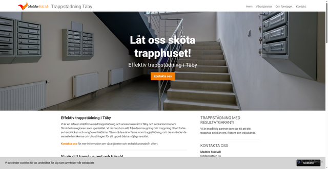Security scan screenshot of https://xn--trappstdningtby-6kbg.se