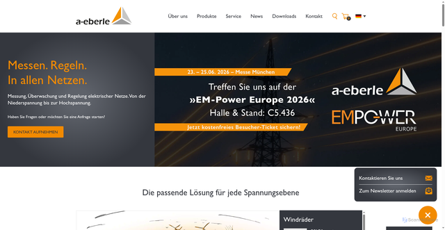Security scan screenshot of https://www.a-eberle.de