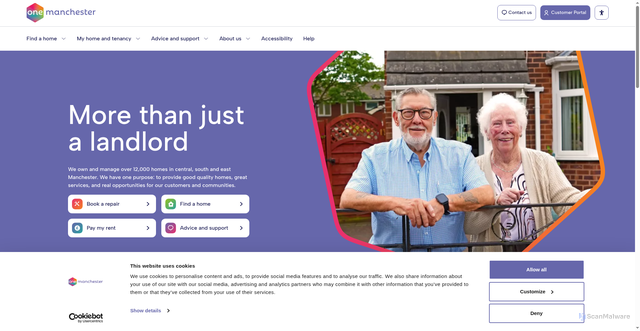 Security scan screenshot of https://www.onemanchester.co.uk/