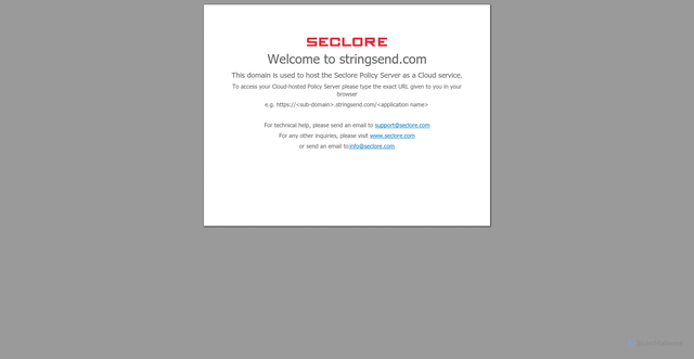 Security scan screenshot of https://stringsend.com