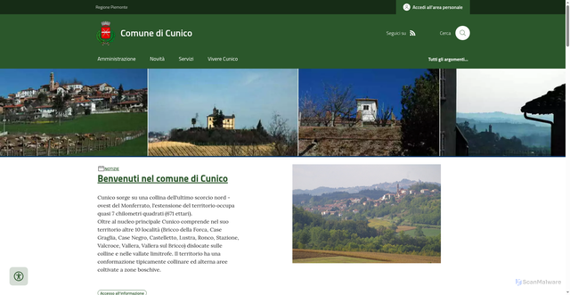 Security scan screenshot of https://www.comune.cunico.at.it