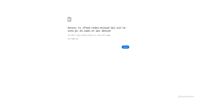 Security scan screenshot of https://zfeed-video-mcloud-lpl-s12-te-vnso-pt-43.zadn.vn