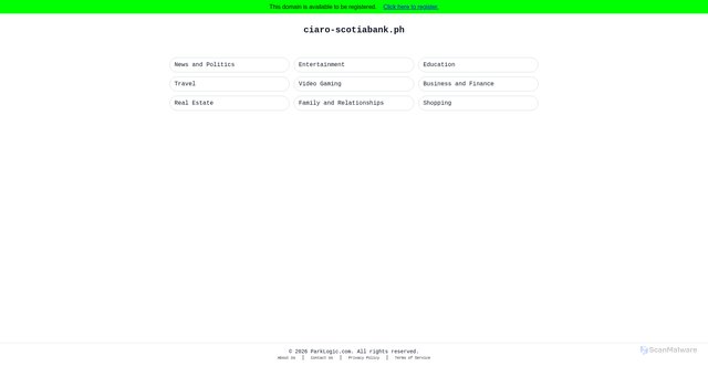 Security scan screenshot of ciaro-scotiabank.ph