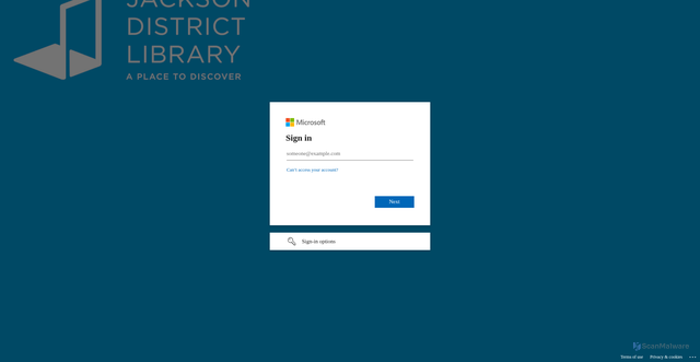 Security scan screenshot of https://jackslib-my.sharepoint.com
