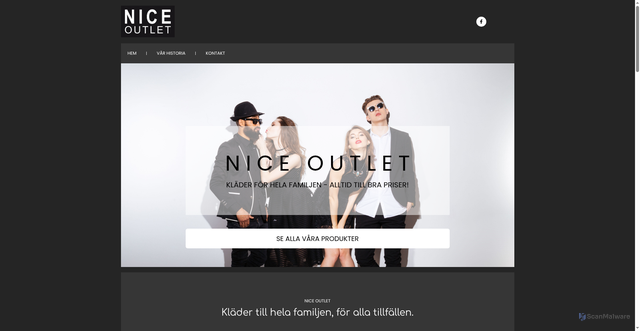 Security scan screenshot of https://nicestore.se